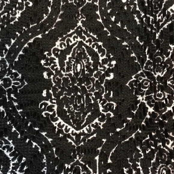 Xhilaration Black and White Damask Print Lace Dress, S - Picture 6 of 8